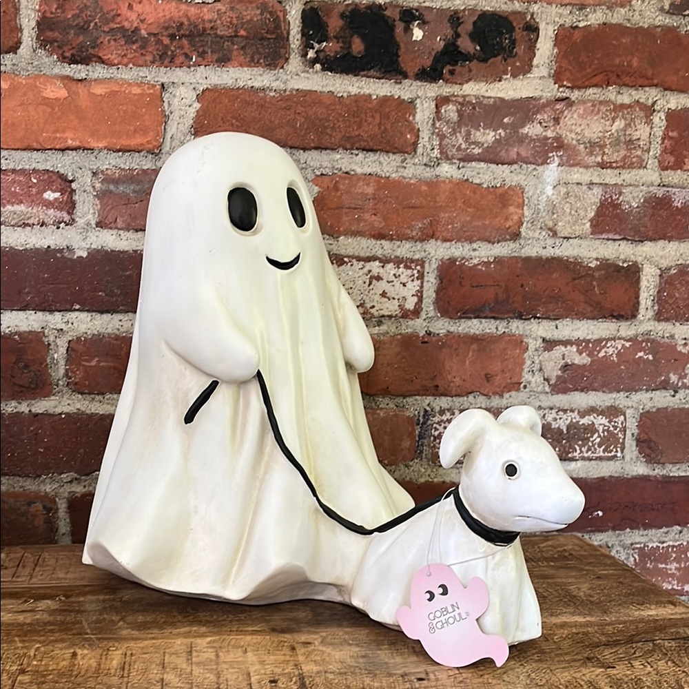 The Large one Ghost and Dog Figurine - 12 inches high 14wide goblin, and ghouls